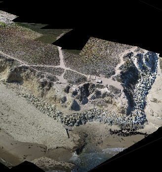 Digitized 3-D environment of Campus Point Beach, University of California at Santa Barbara