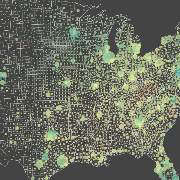 Life expectancy by U.S. county